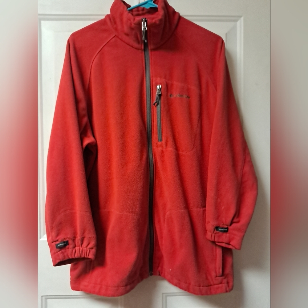 Columbia Interchange Mens XL Full Zip Fleece Jacket. Red